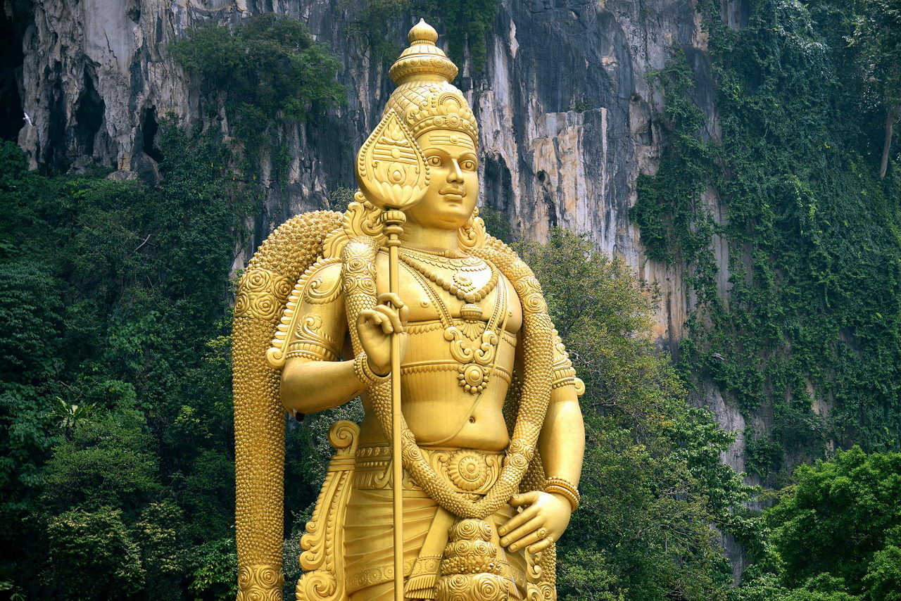 Hindu god statue, Kuala Lumpur, Malaysia