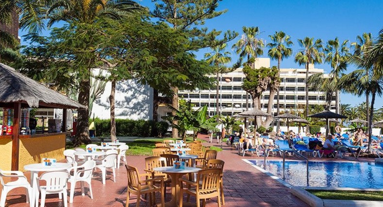 Blue Sea Puerto Resort Hotel outside pool.