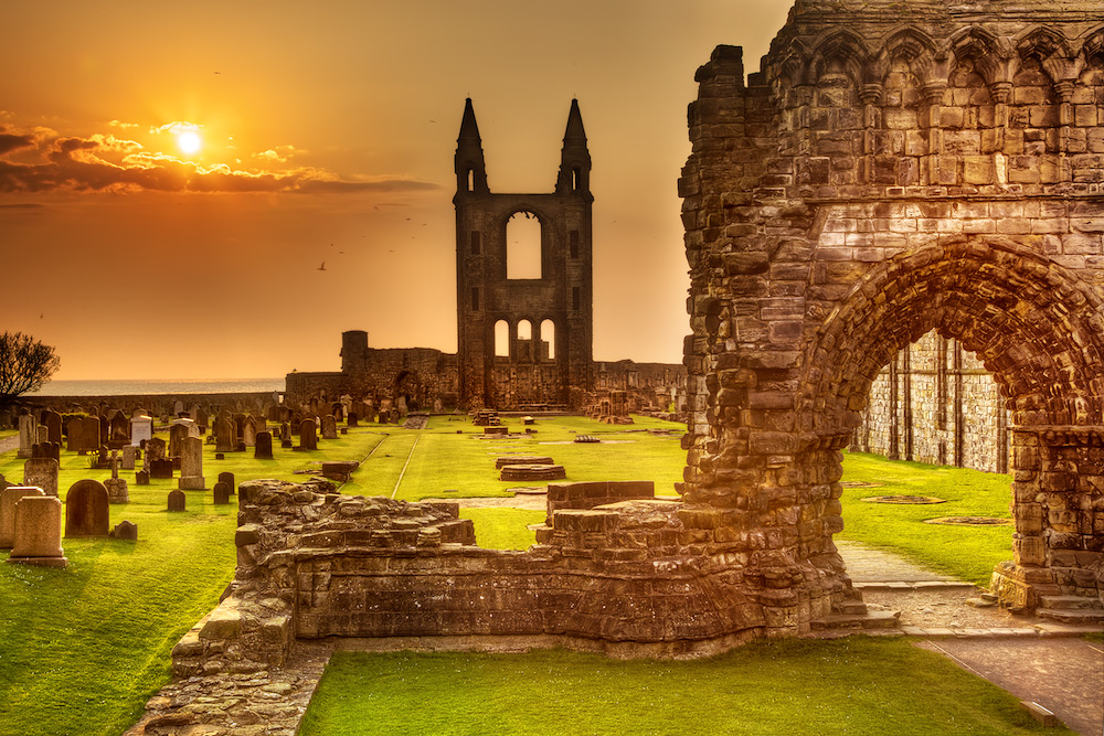 Cathedral-at-Sunset-St.-Andrews-by-John-Patrick-Pazdziora.