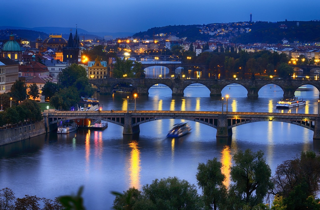 Prague at night. Czech Republic