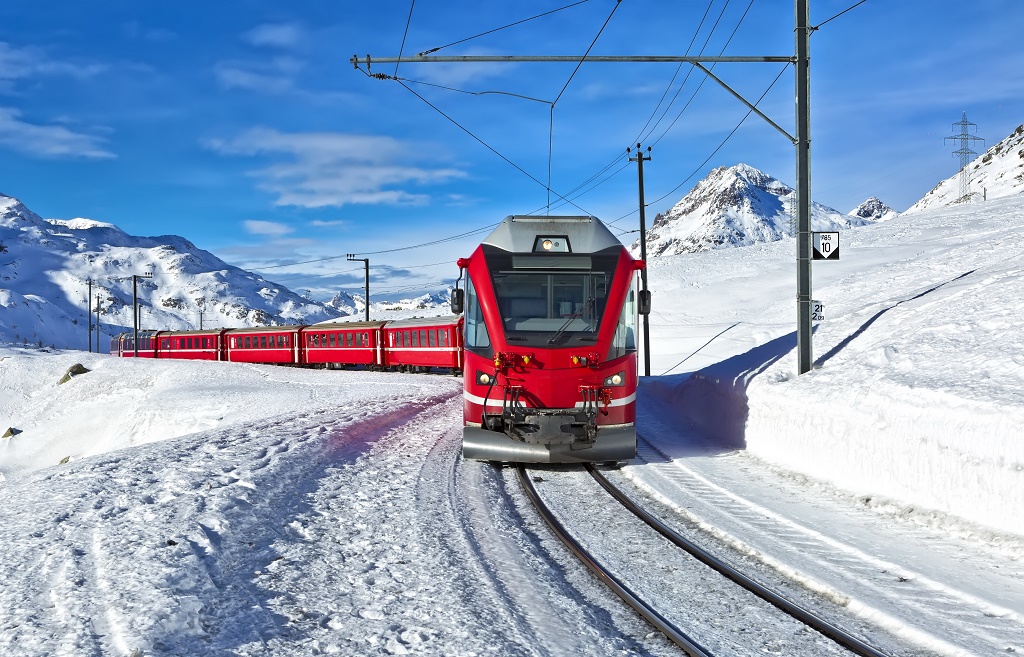 Red Swiss Train